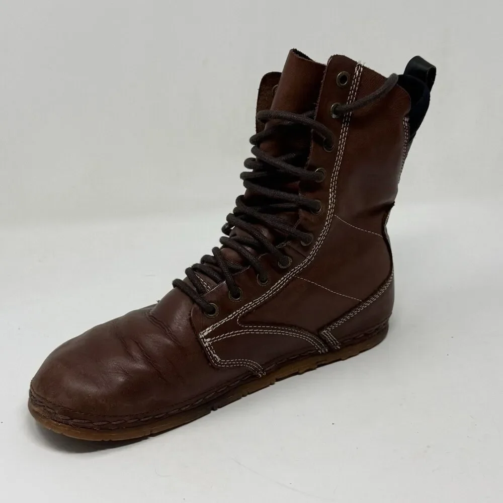 Otz Troop Chukka Boots Mens 9 Brown Leather Minimalist Hipster Water Resistant